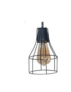 Sj Cj6551 Botella Colgante Jaula Negro 1 X E27 Led 2