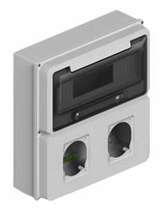 Genrod 161212g    Caja Pvc P/capsulado Ip65          2 X 32a + 12 Din 288x305x104 (gabinete  Cbox Ext ) 2